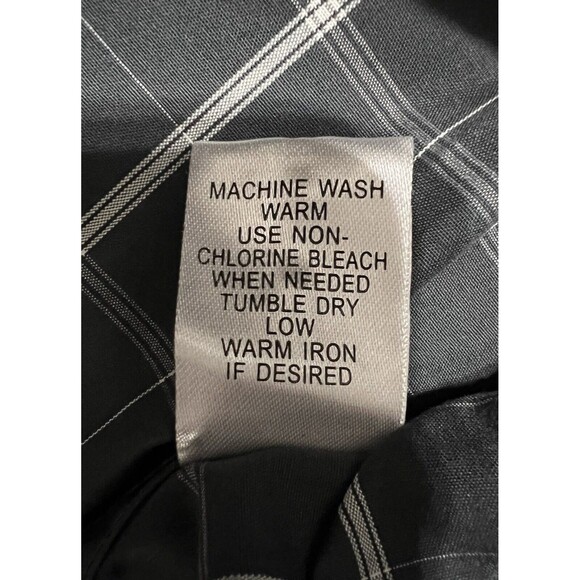 Roundtree & Yorke Button Down Shirt Mens XL Long Sleeve 80s Two-Ply Fabric, Grey - Picture 8 of 13